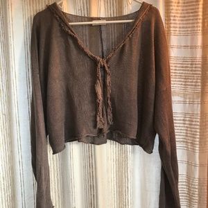 Krista Larson Lagenlook cropped sweater